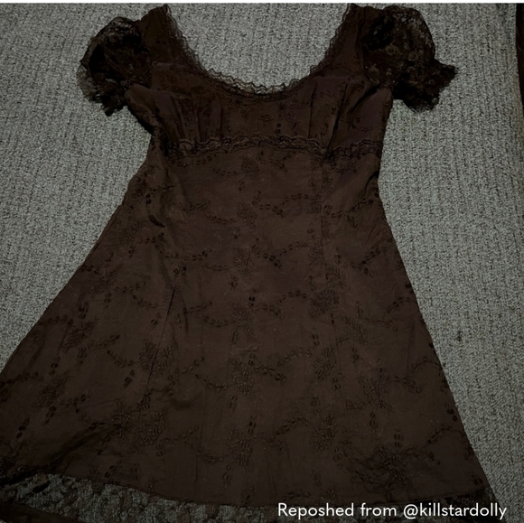 Royal bones 🦴 • Black Lace mini Dress - sz L - Picture 5 of 5